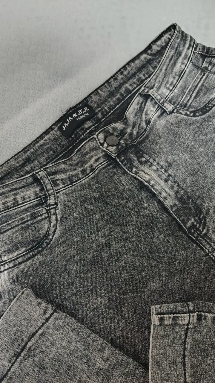 Jeans gris para mujer talla 42 - 2