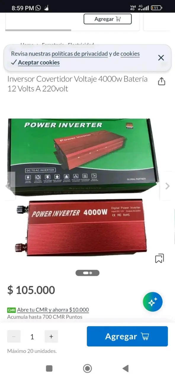 Inversor de Potencia 4000W para Auto - 2