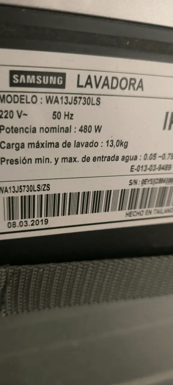 Lavadora Samsung carga superior 13 kg - 5