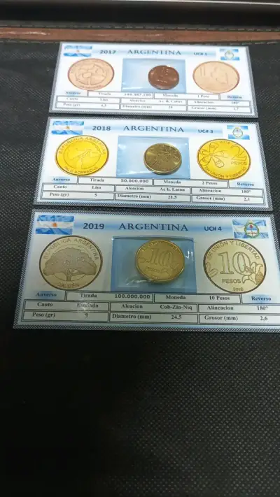 Set de Monedas Conmemorativas Argentina 2017-2019 - miniatura 1