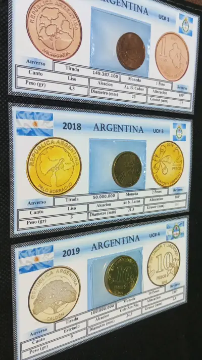 Set de Monedas Conmemorativas Argentina 2017-2019 - miniatura 2