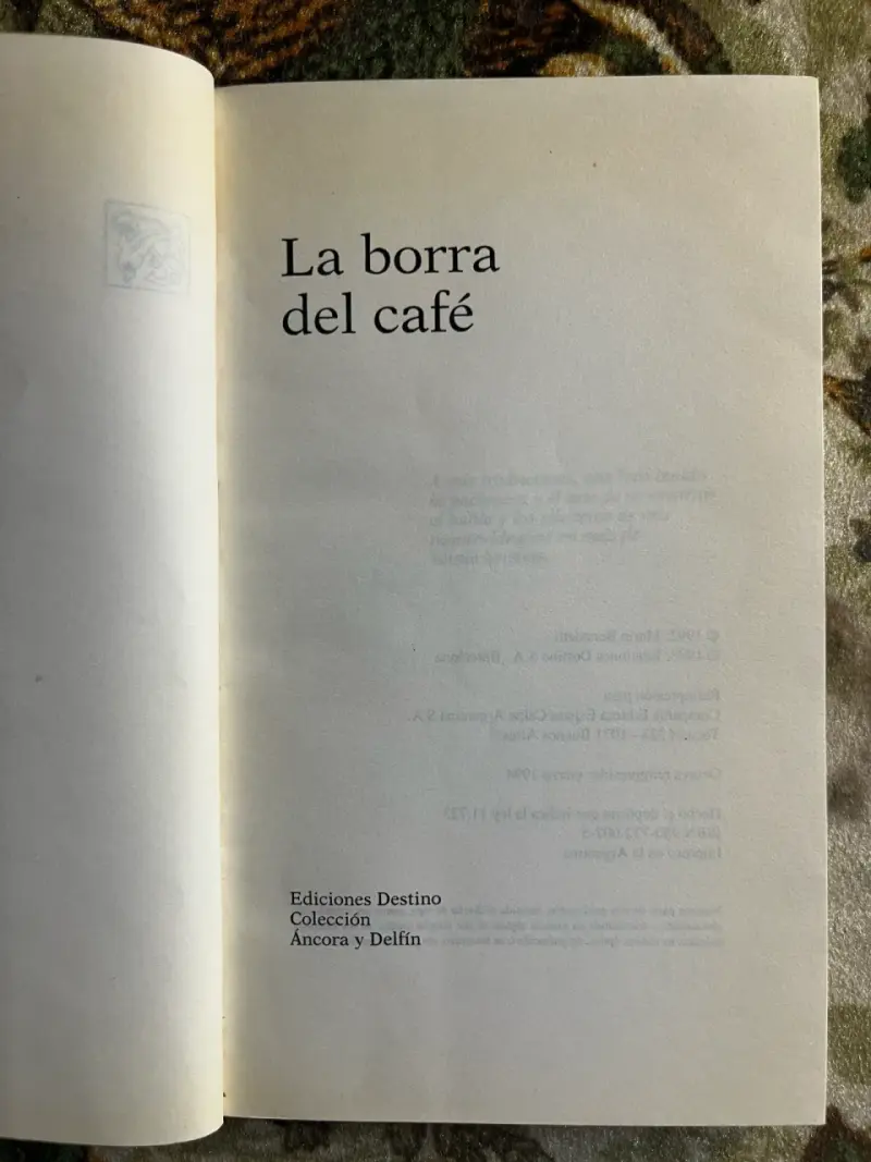 Libro 'La borra del café' de Mario Benedetti - 2