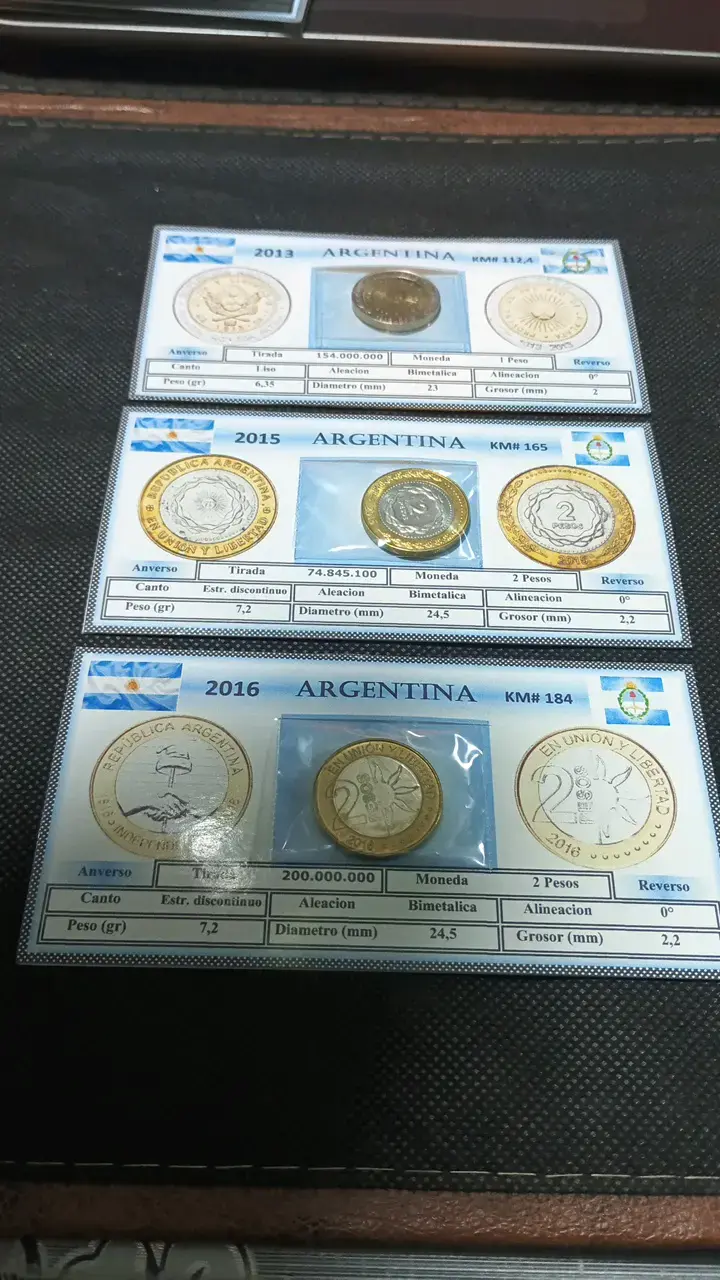 Set de Monedas Conmemorativas de Argentina 2013-2016 - 1