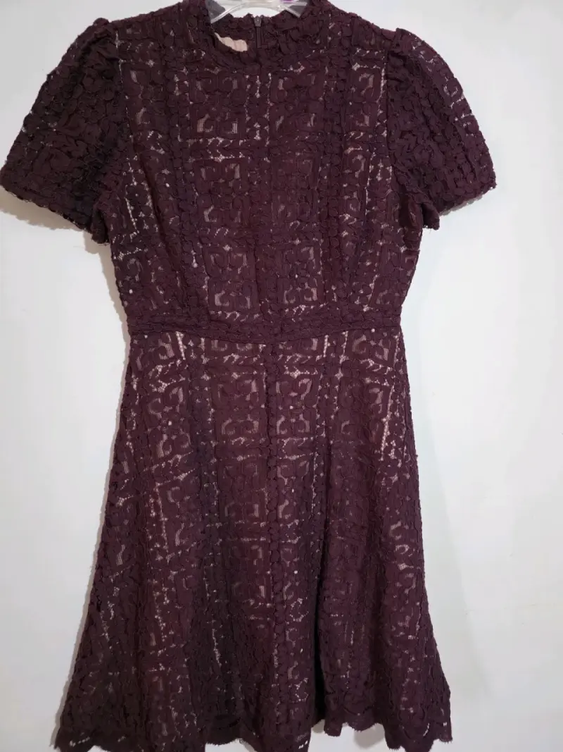 Vestido de encaje burdeos BB Dakota - 3
