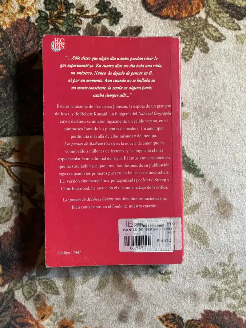 Libro 'Los Puentes de Madison County' de Robert J. Waller - 3