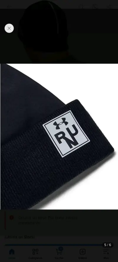 Gorro negro Under Armour para correr - miniatura 1