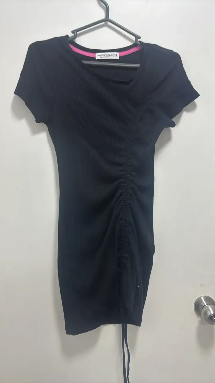 Vestido negro ajustado para mujer talla 16 - 3