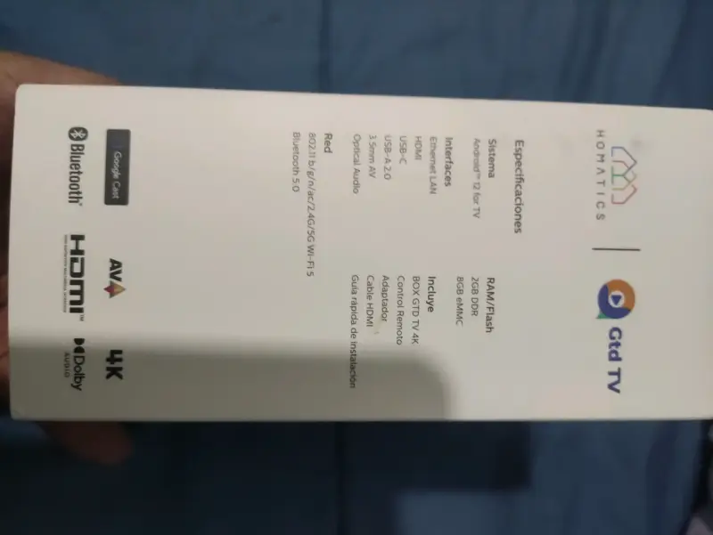 Box de TV Android 4K Homatics con Control Remoto - 1