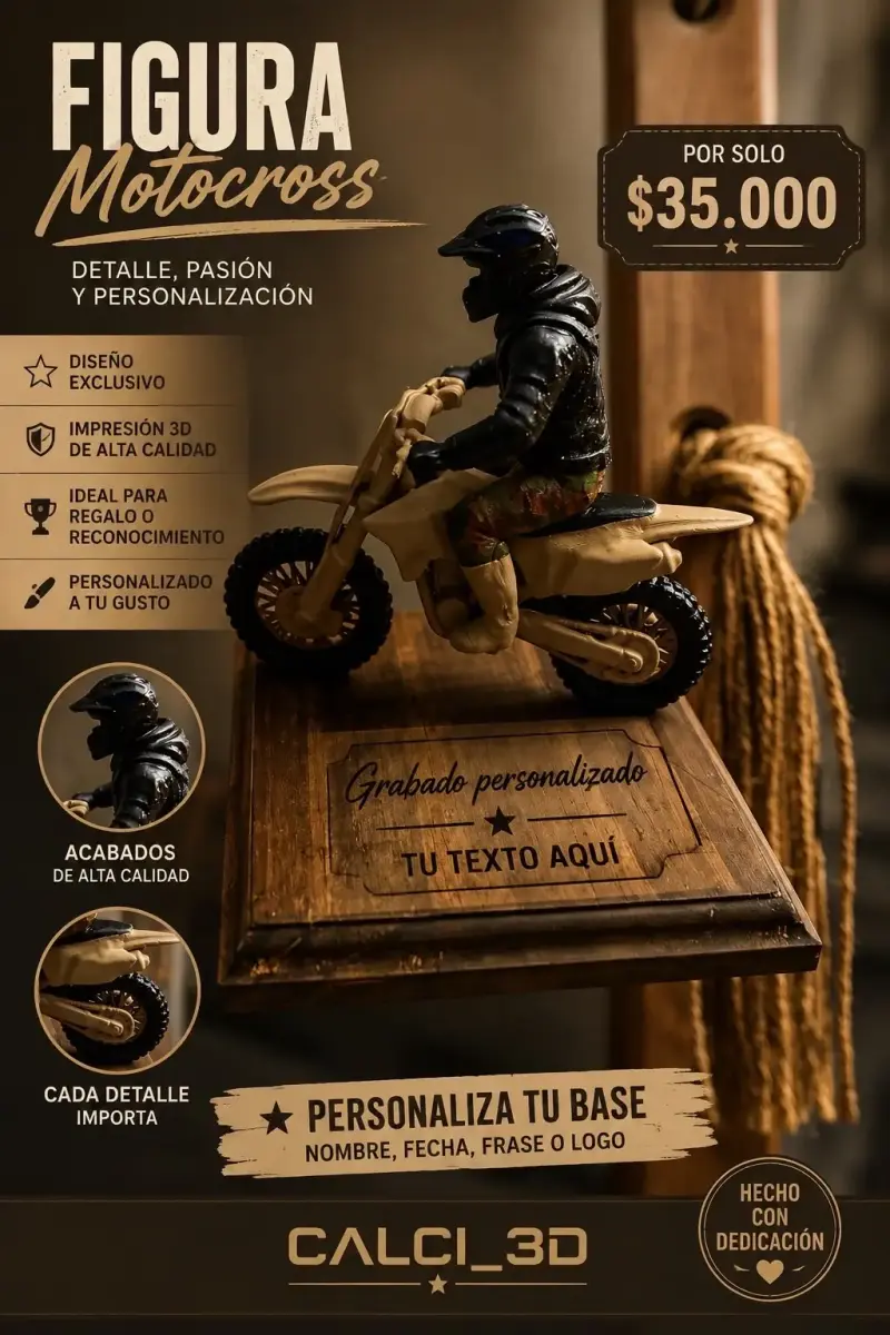 Figura de Motocross Personalizada 3D