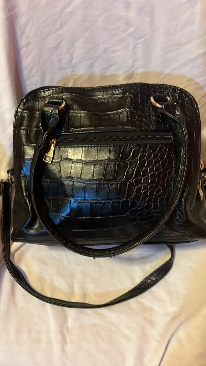 Cartera negra de cuero sintético Amphora - 3