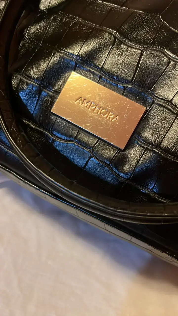 Cartera negra de cuero sintético Amphora - 5