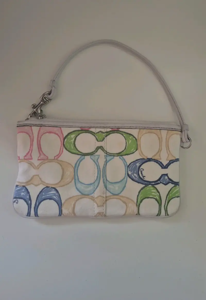 Cartera de mano Y2K COACH Hampton Scribble - 2