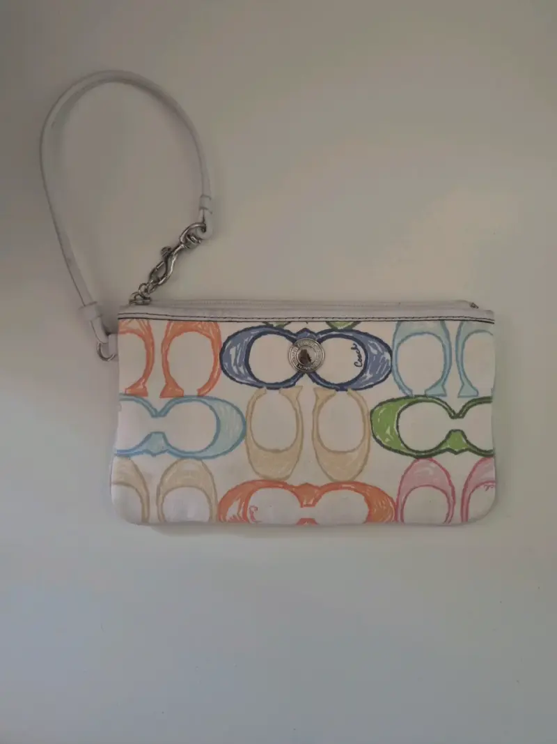 Cartera de mano Y2K COACH Hampton Scribble - 3