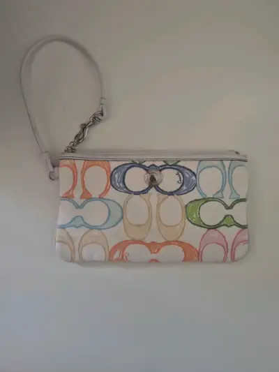 Cartera de mano Y2K COACH Hampton Scribble - miniatura 3
