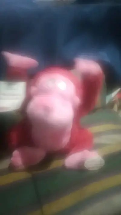 Peluche de mono rojo y rosado - miniatura 2