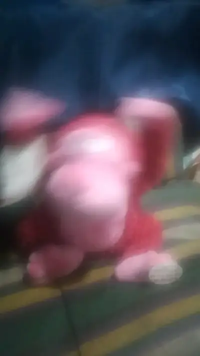 Peluche de mono rojo y rosado - miniatura 3