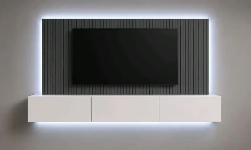 Mueble de TV flotante con iluminación LED - 1