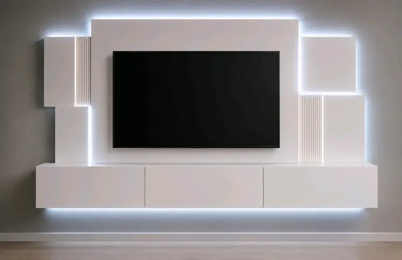 Mueble de TV flotante con iluminación LED - 4