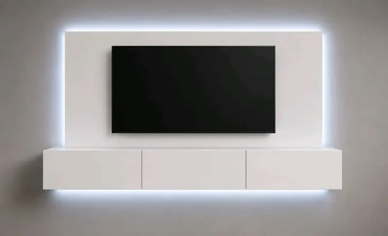 Mueble de TV flotante con iluminación LED - 5