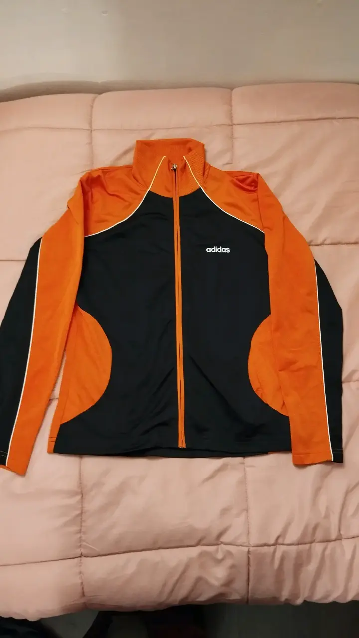 Chaqueta Adidas naranja y negra S/m - 2