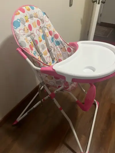 Silla de comer para bebé Infanti rosa - miniatura 2