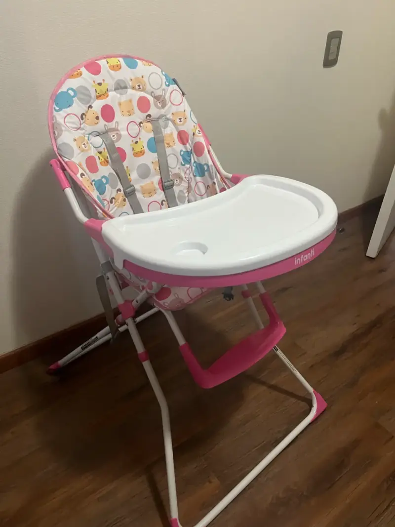 Silla de comer para bebé Infanti rosa - 3
