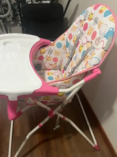 Silla de comer para bebé Infanti rosa - miniatura 4