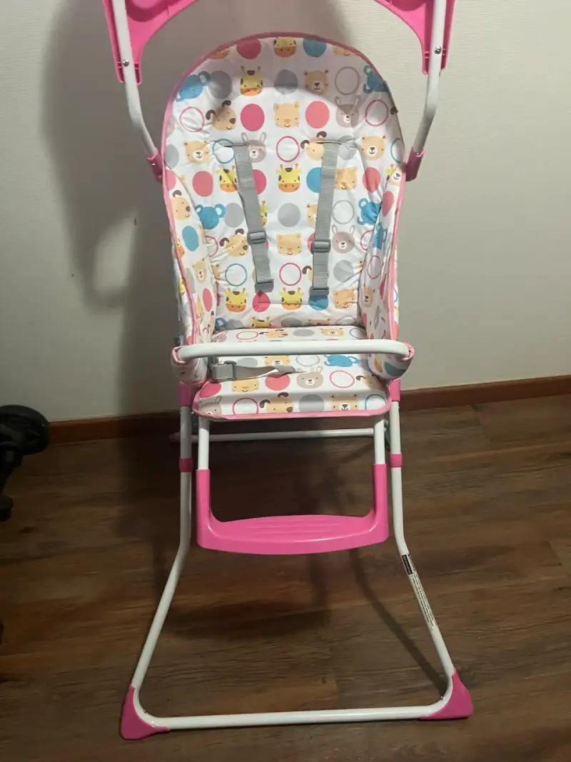 Silla de comer para bebé Infanti rosa - 5
