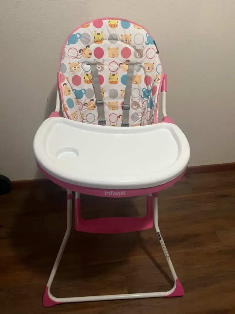 Silla de comer para bebé Infanti rosa - 6