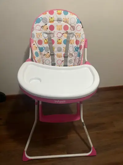 Silla de comer para bebé Infanti rosa - miniatura 6