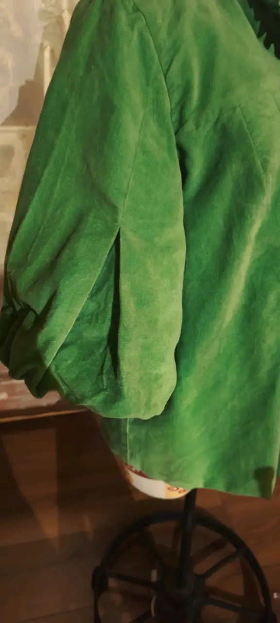 Chaqueta verde vintage con botones grandes - 4