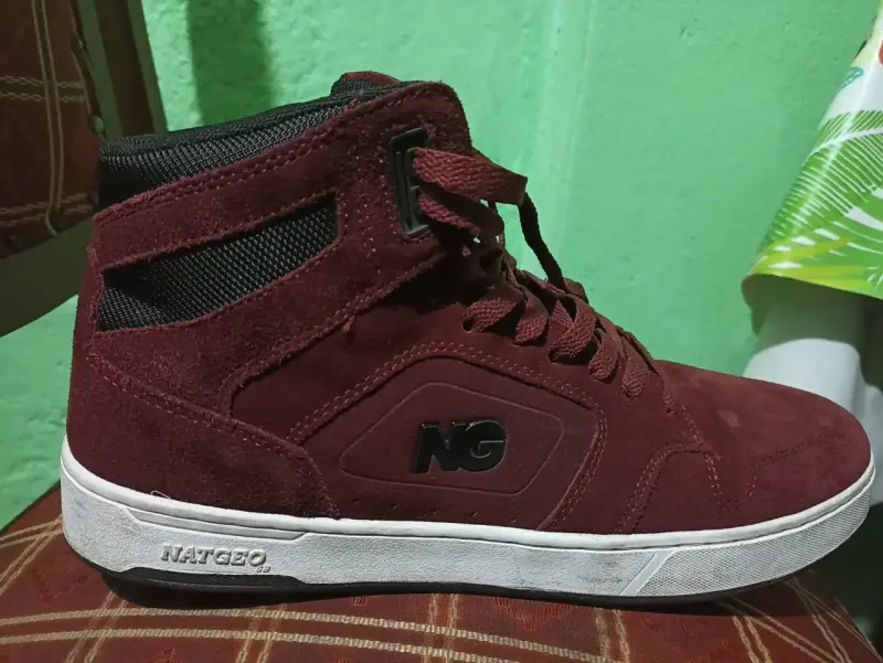 Zapatillas altas burdeos NG para hombre - 2