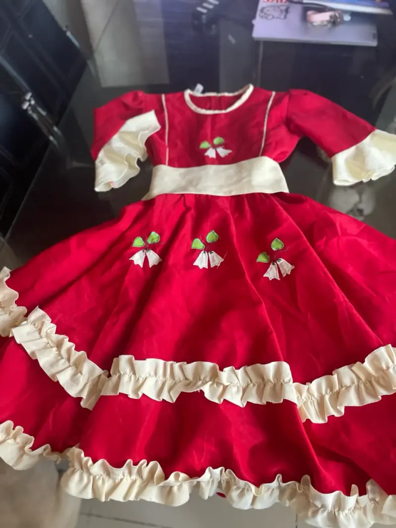 Vestido de Fiestas patrias Chile Rojo con Volantes - 2