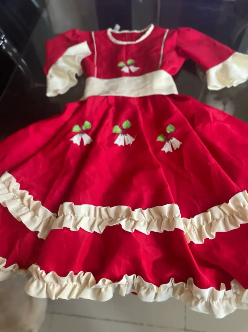 Vestido de Fiestas patrias Chile Rojo con Volantes - 3