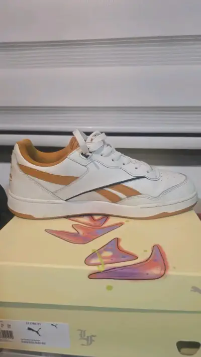 Zapatillas deportivas Reebok blancas y naranjas - miniatura 3