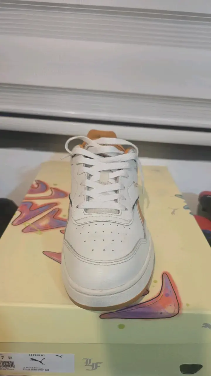 Zapatillas deportivas Reebok blancas y naranjas - 4