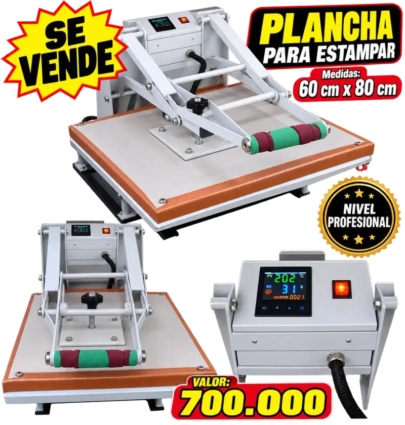 Plancha para estampar profesional 60x80 cm - 1