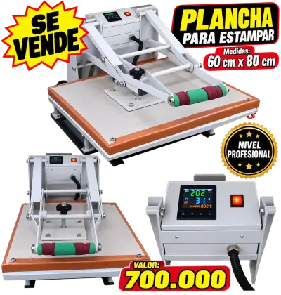 Plancha para estampar profesional 60x80 cm - miniatura 1