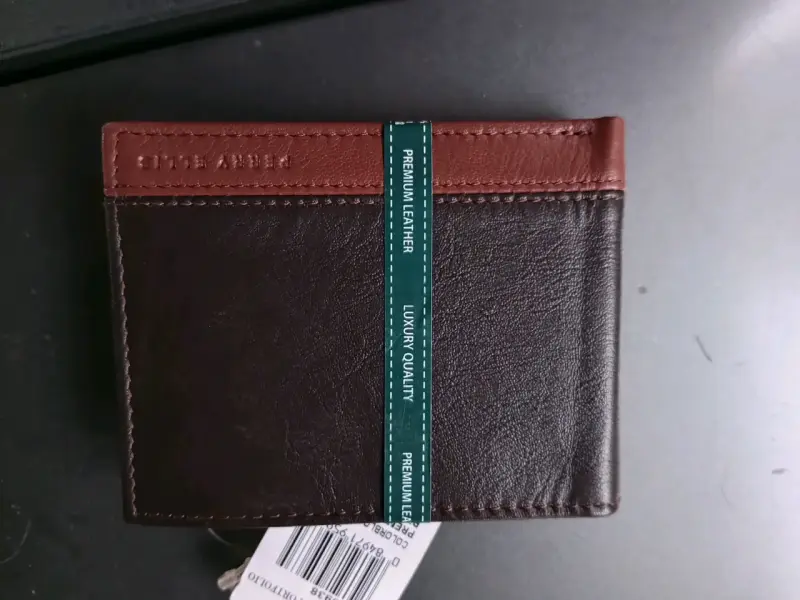Billetera de cuero premium marrón - 1