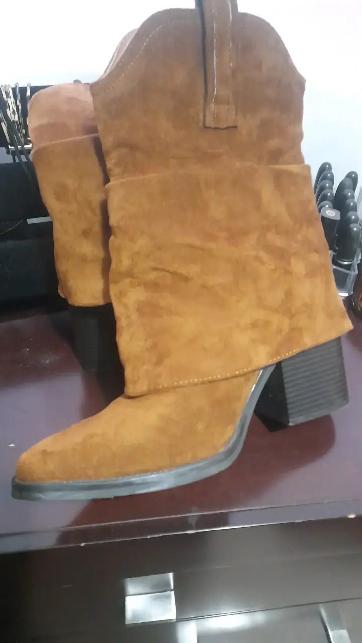 Botas de gamuza marrón para mujer - 3