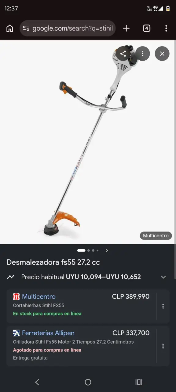 Desbrozadora a gasolina Stihl FS 55 en buen estado - 6