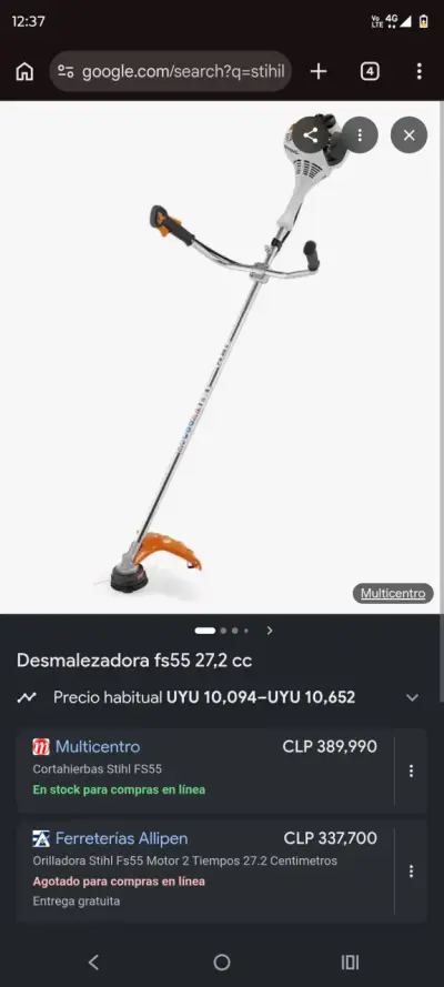 Desbrozadora a gasolina Stihl FS 55 en buen estado - miniatura 6