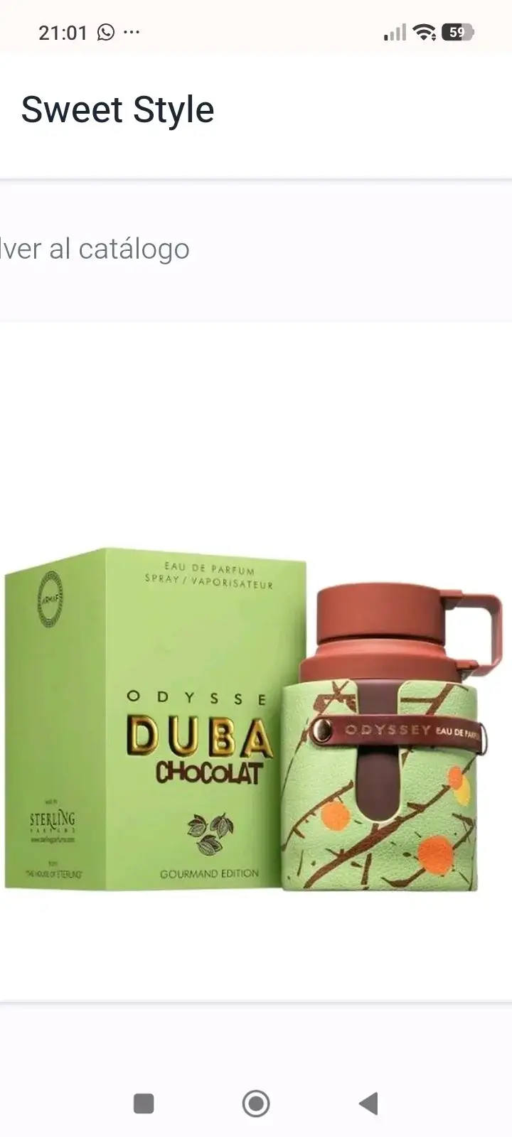 Perfume Odyssée Duba Chocolat Gourmand