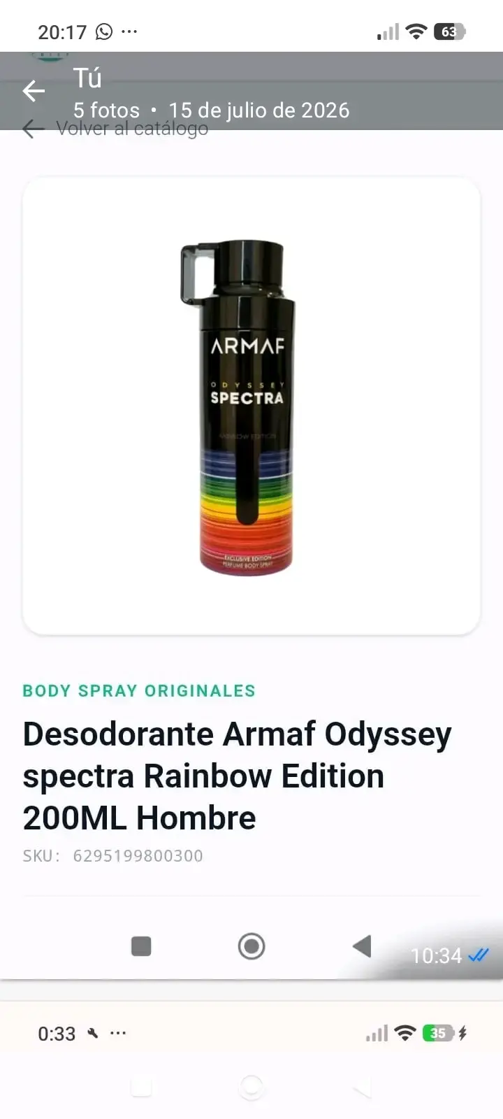 Desodorante Armaf Odyssey Dubai Chocolate 200ML - 2