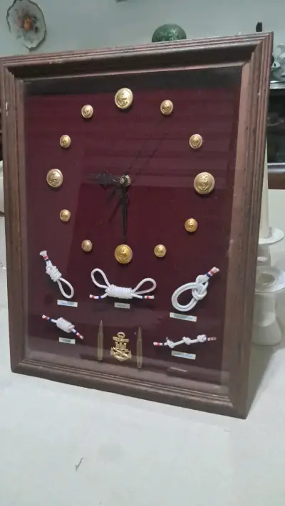 Reloj de Pared Decorativo naval con Nudos y Ancla - miniatura 1