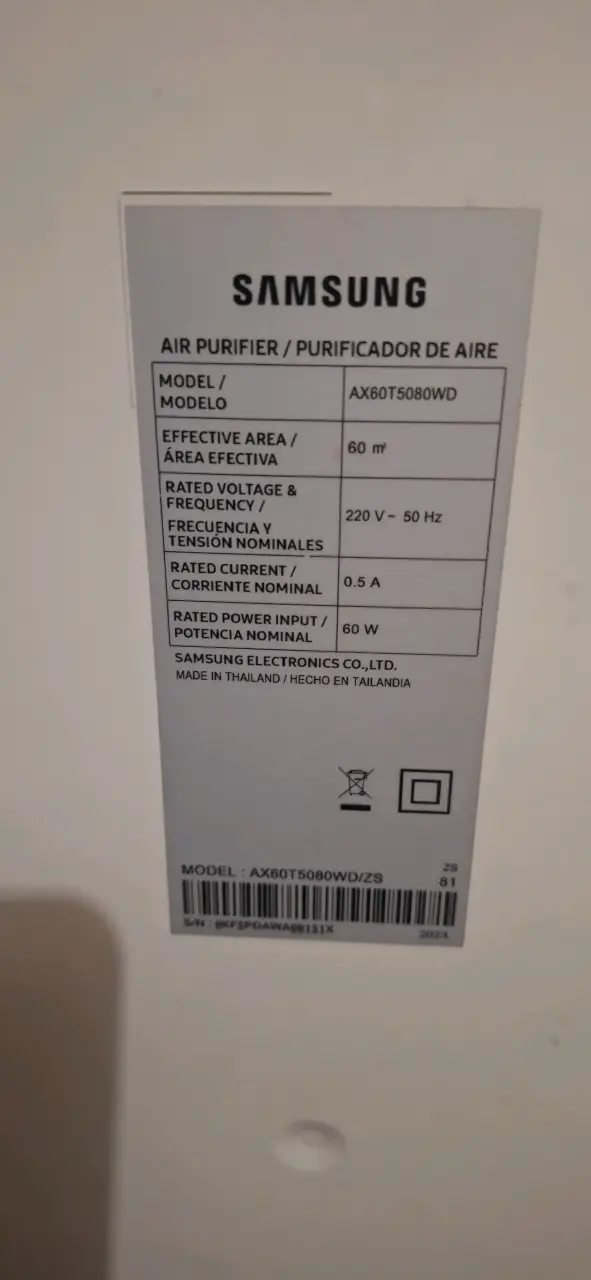 Purificador de Aire Samsung AX60T5080WD - 3