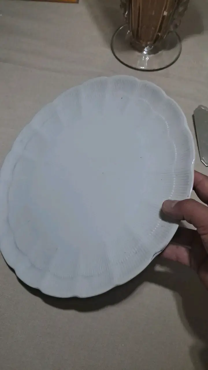 plato tortero porcelana y servidor de torta vinta - 3
