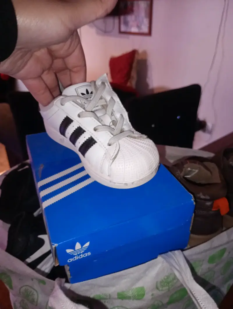 Zapatillas Adidas Superstar para niños blancas - 1