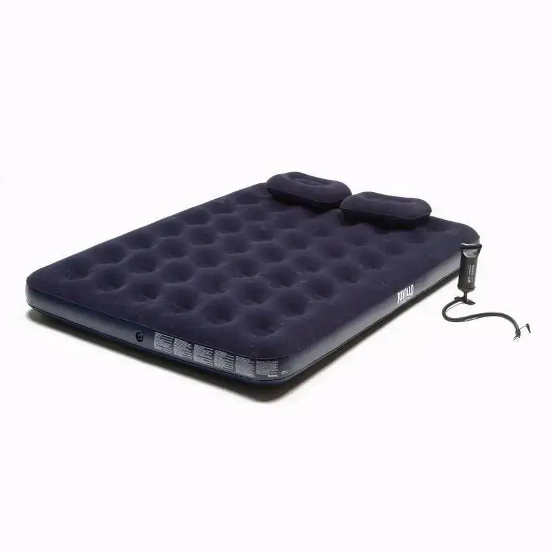 Colchón Inflable Queen Con Inflador y Almohadas