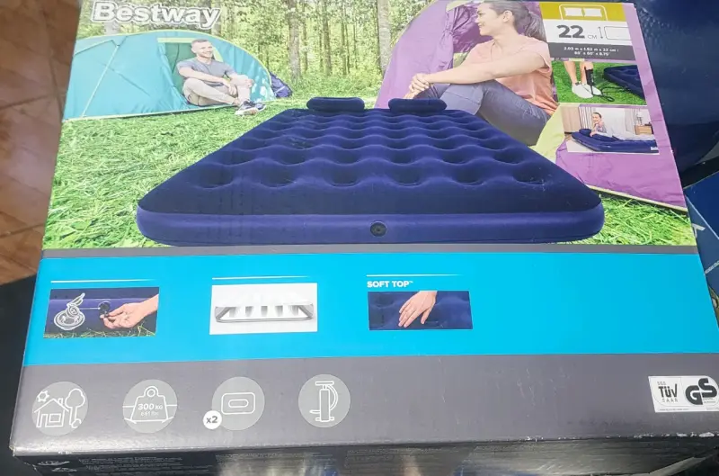 Colchón Inflable Queen Con Inflador y Almohadas - 2